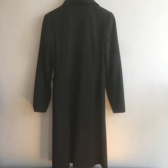 Jacob Light Trench Coat Vest Duster in Black sz S - Picture 4 of 8